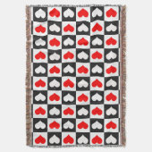 Couverture Cœurs à carreaux rouges et blancs (devant Vertical)