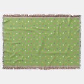 Couverture Cœurs à pois sur verdure verte (Devant)