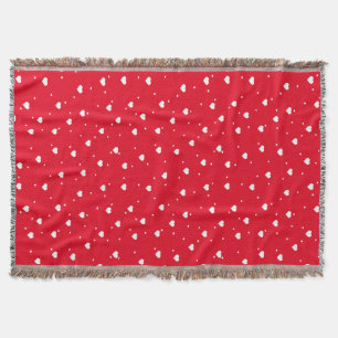 Couverture Coeurs Blancs Mignons Sur motif Rouge Sans Seamles