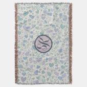 Couverture Coeurs d'amour bleu violet vert (devant Vertical)