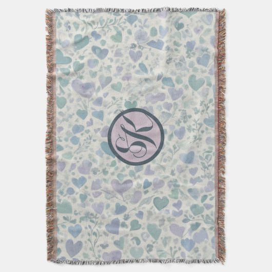 Couverture Coeurs d'amour bleu violet vert (devant Vertical)