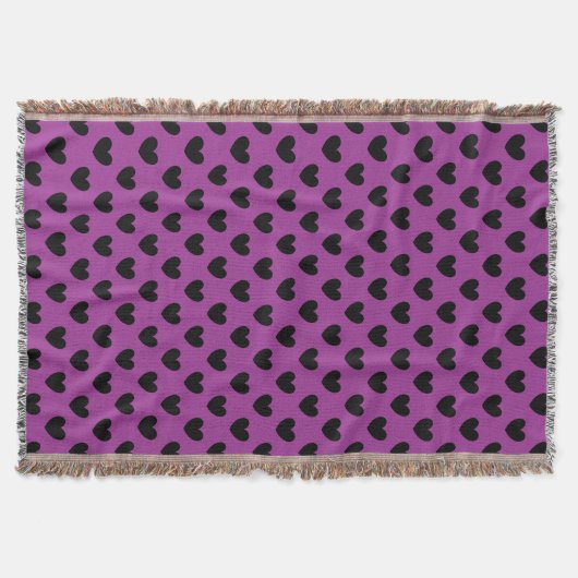 Couverture Coeurs de polka noir sur violet (Devant)
