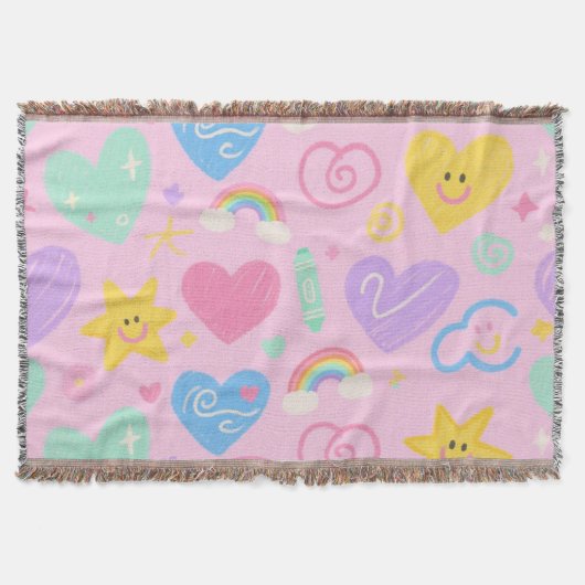 Couverture Coeurs & Doodles - Doux Cuteness Pastel (Devant)