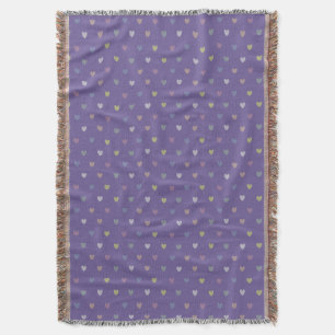 Couverture Coeurs minuscules polka sur violet violet Ultra vi