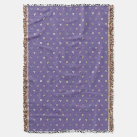 Couverture Coeurs minuscules polka sur violet violet Ultra vi (devant Vertical)