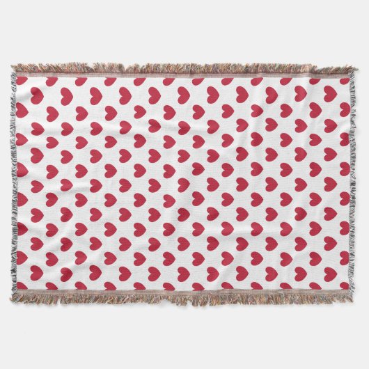 Couverture Cœurs pois rouges sur fond blanc (Devant)