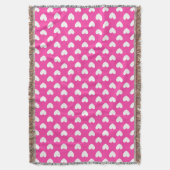 Couverture Coeurs polka blanc sur rose fuchsia (devant Vertical)