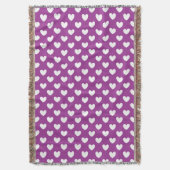 Couverture Coeurs polka blanc sur violet (devant Vertical)