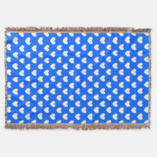 Couverture Coeurs polka blancs sur bleu
