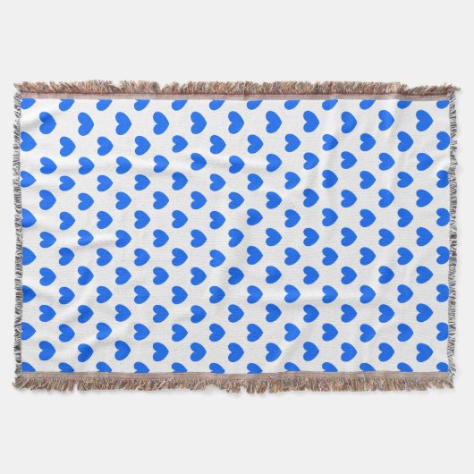 Couverture Coeurs polka bleu sur blanc (Devant)