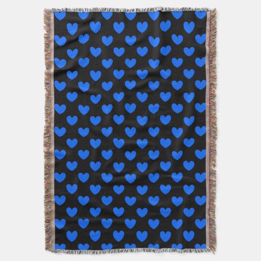 Couverture Coeurs polka bleu sur noir (devant Vertical)