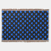Couverture Coeurs polka bleu sur noir (Devant)