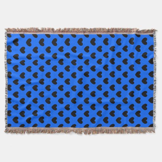 Couverture Coeurs polka noirs sur bleu (Devant)