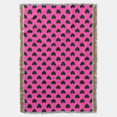 Couverture Coeurs polka noirs sur rose fuchsia (devant Vertical)