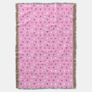 Couverture Coeurs polka rose