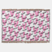 Couverture Coeurs roses modernes aquarelle calligraphie de te (Devant)