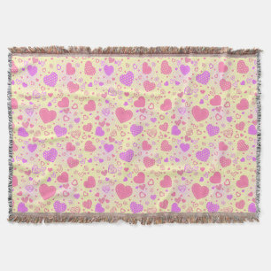 Couverture Coeurs roses Motif 01 Lyellow BG