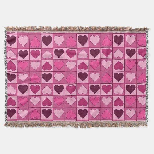 Couverture Coeurs roses romantiques en haut et en bas (Devant)