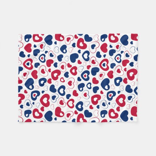 Couverture Coeurs rouge et bleu (Devant (Horizontal))