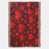 Couverture Coeurs rouges avec Motif étoiles (devant Vertical)