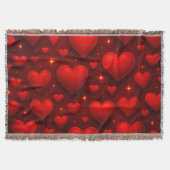 Couverture Coeurs rouges avec Motif étoiles (Devant)