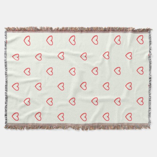 Couverture Coeurs rouges Motif, mignonne, amour (Devant)
