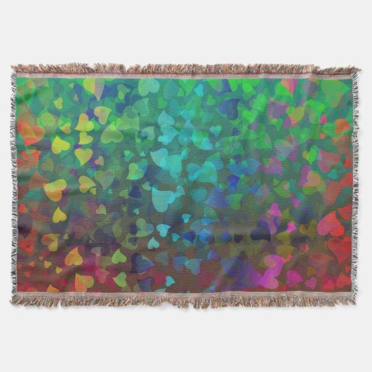 Couverture Coeurs tombants rouge et vert (Devant)