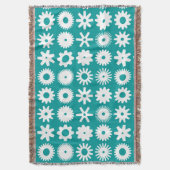 Couverture Cogs - Blanc sur Turquoise Profond (devant Vertical)