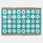 Couverture Cogs - Blanc sur Turquoise Profond (Devant)