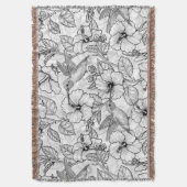 Couverture Colibris et fleurs d'hibiscus b&w (devant Vertical)