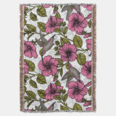 Couverture Colibris et fleurs d'hibiscus roses (devant Vertical)