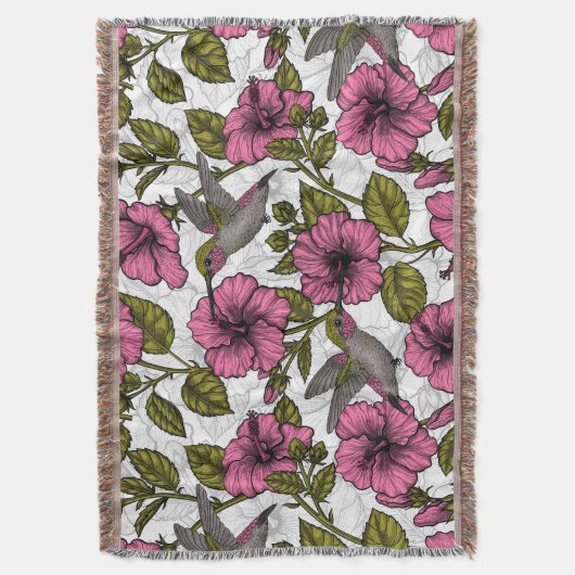 Couverture Colibris et fleurs d'hibiscus roses (devant Vertical)