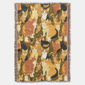 Couverture Collage de chats en Brown, Tan et Rust (devant Vertical)