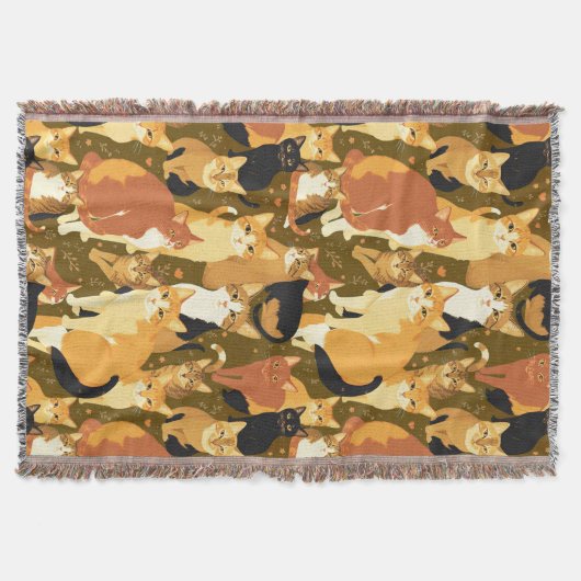 Couverture Collage de chats en Brown, Tan et Rust (Devant)