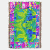 Couverture Collage de jardin de tournesols en patchwork abstr (devant Vertical)
