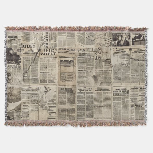 Couverture Collage de papier journal vintage rustique (Devant)
