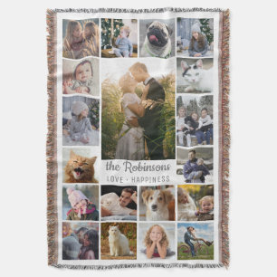 Couverture Collage de photo de famille 19 images + Blanc gris