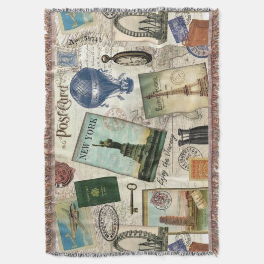 Couverture collage de voyage vintage moderne (devant Vertical)