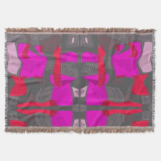Couverture Collage égyptien psychédélique : Fuchsia Red Grey (Devant)