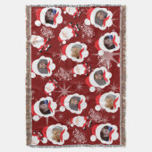 Couverture Collage photo Père Noël personnalisé Lancer la cou (devant Vertical)