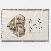 Couverture Collage photo Whimsical Beige Heart (Devant)