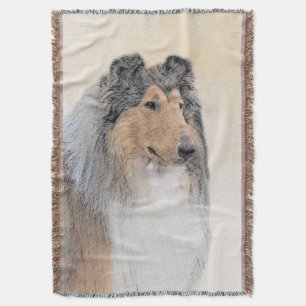 Couverture Collie (Rough) Peinture - Cute Original Chien Art