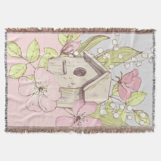 Couverture Colorbloc Floral Birdhouse (Devant)