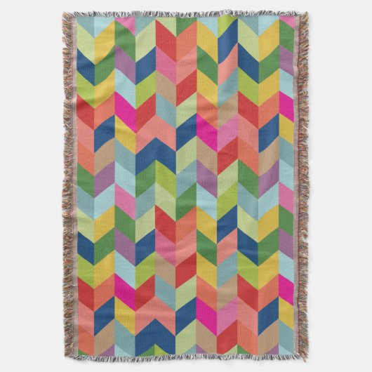 Couverture Coloré de Herringbone moderne (devant Vertical)