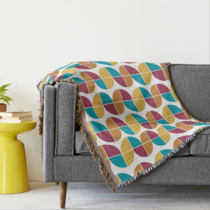 Couverture Coloré funky Retro Vintage Motif géométrique