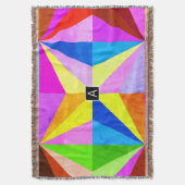 Couverture Coloré Moderne Multi-Coloré Géométrique | Monogram (devant Vertical)