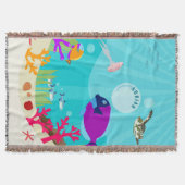 Couverture Coloré Ocean Sea Animals Nom des enfants (Devant)