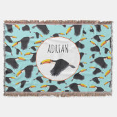 Couverture Coloré Toucan Tropical Bird Motif (Devant)