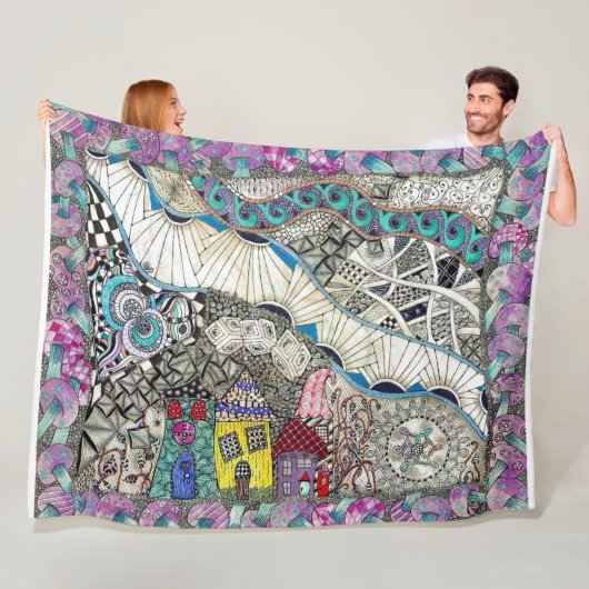 Couverture colorée amusante (En situation)