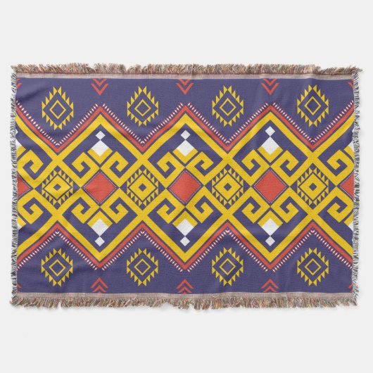 Couverture Colorée Boho Ethnic Tribal Jeter Blanket (Devant)